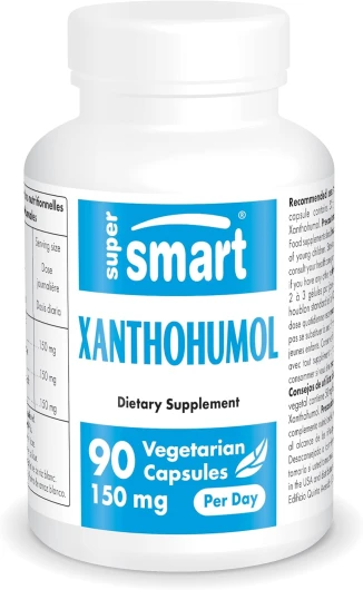 Xanthohumol 50 mg - Extrait de Fleur de Houblon Standardisé à 10% de Xanthohumol - Facilite l’Endormissement & Contribue à l’Équilibre Hormonal - Sans OGM - 90 Capsules Végétariennes