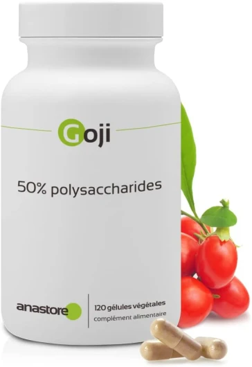 GOJI (LYCIUM BARBARUM) * 375 mg / 120 gélules * Titré à 50% en polysaccharides * Antioxydants, Energie, Équilibre émotionnel, Peau (anti-âge), Sommeil