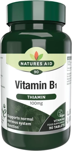 La vitamine B1 aide Natures Hydro thiamine 100mg 90 Comprimés