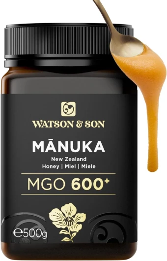 Miel de Mānuka MGO 600+ (500g) – Certifié 100% pur et brut – Mis en pot et scellé en Nouvelle-Zélande – Miel de Mānuka