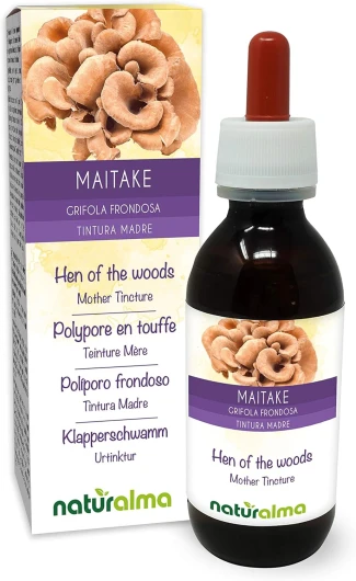 Maitake ou Polypore en touffe (Grifola frondosa ou Polyporus frondosus) champignon Teinture Mère sans alcool Naturalma - Extrait liquide gouttes 120 ml - Complément alimentaire - Végétalien ou végan