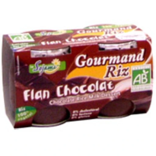 Flan gourmand'riz chocolat-sojami