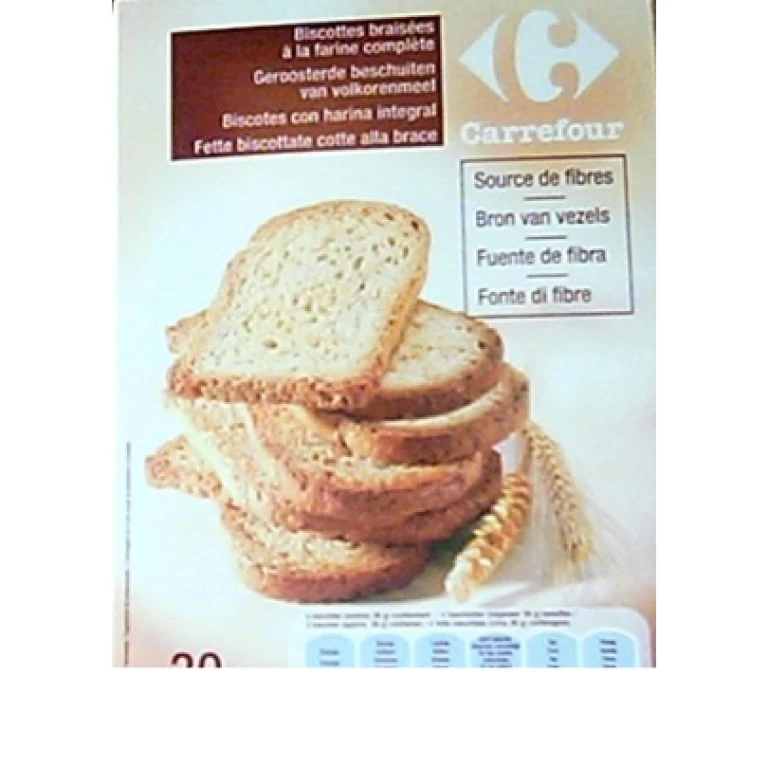 Biscottes braisées à la farine complete (carrefour)