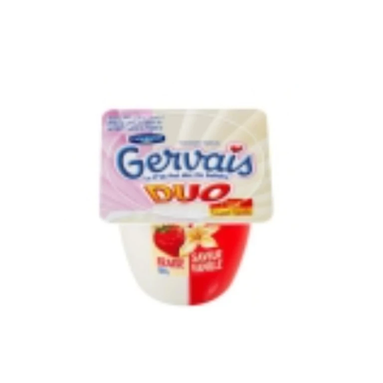 Gervais duo fraise - saveur vanille 