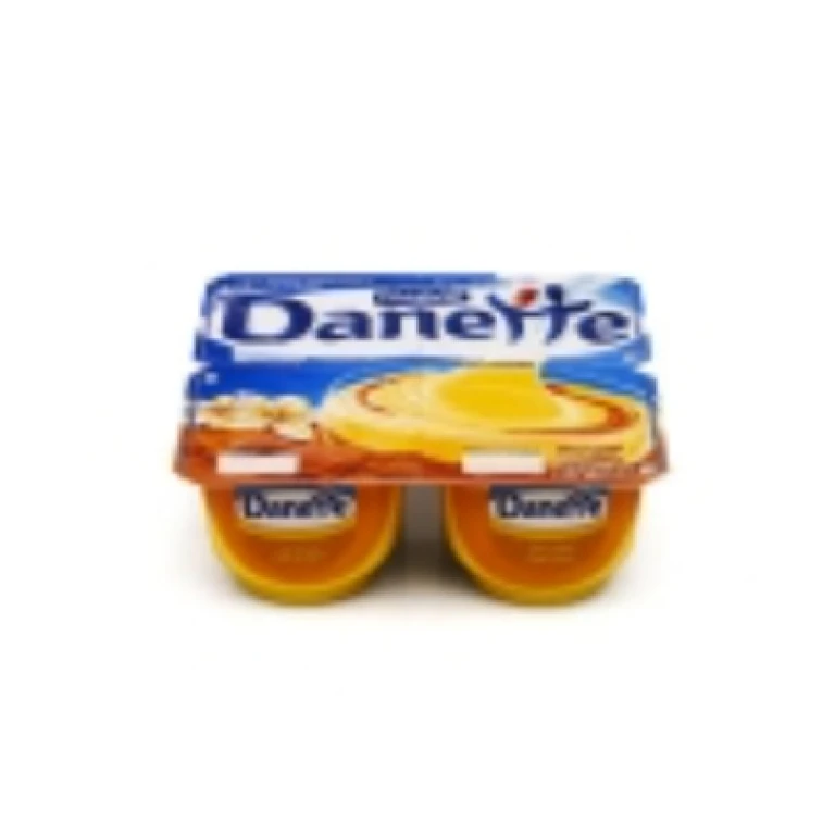 Danette double saveur vanille sur lit  caramel