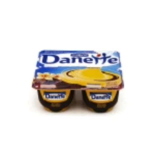 Danette double saveur vanille sur lit chocolat