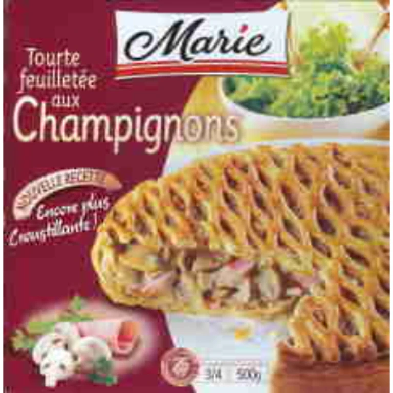 Tourte feuilletée aux champignons marie