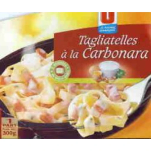 Tagliatelles à la carbonara (marque u)