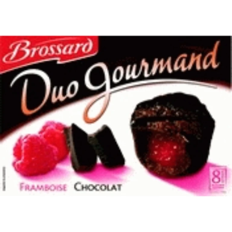 Duos gourmands (gâteau chocolat fourrés framboise) brossard : par unité de 20g