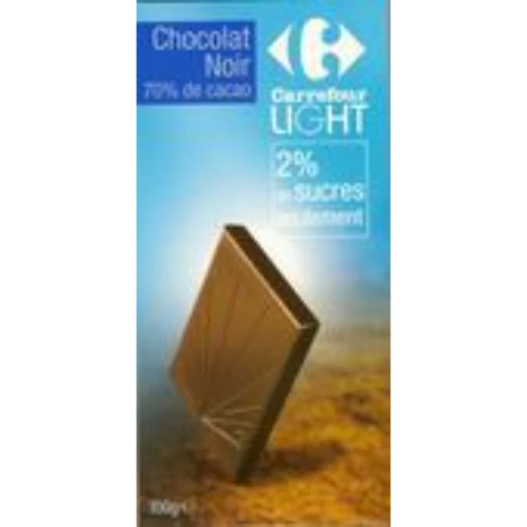 Chocolat noir carrefour light 70%