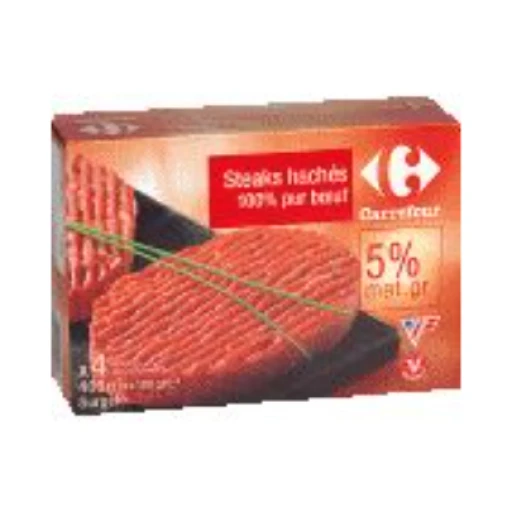 Steaks hachés 5% surgelés carrefour