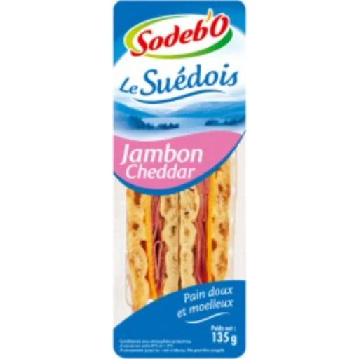 Sandwich sodebo "le suédois" jambon cheddar fondu"