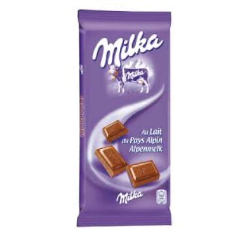 Chocolat milka au lait du pays alpin