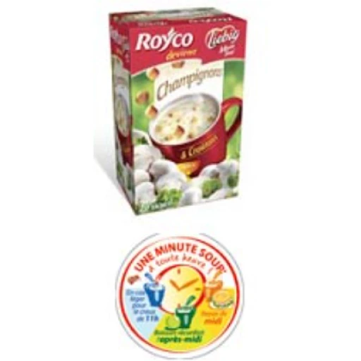 Royco devient liebig minute soup' - champignons & croûtons