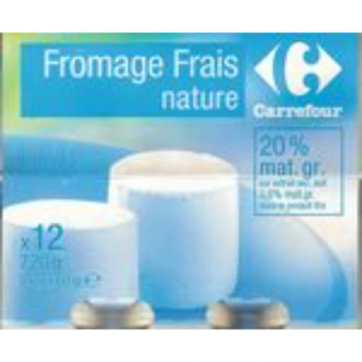 Carrefour fromage frais nature 20%