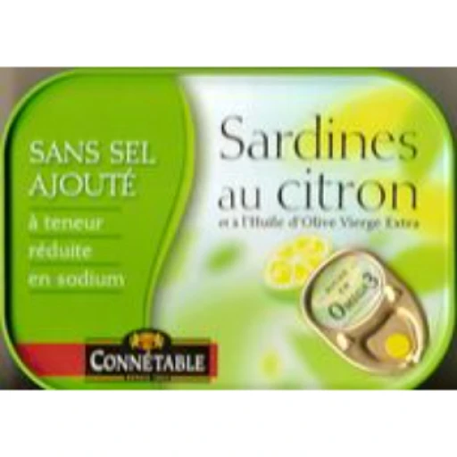 Connétable sardines sans sel ajouté