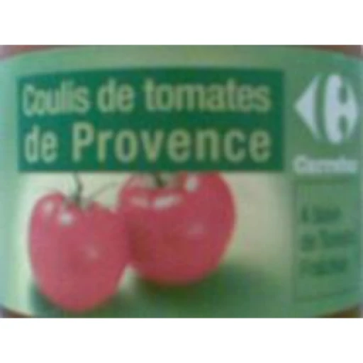 Carrefour coulis de tomates de provence