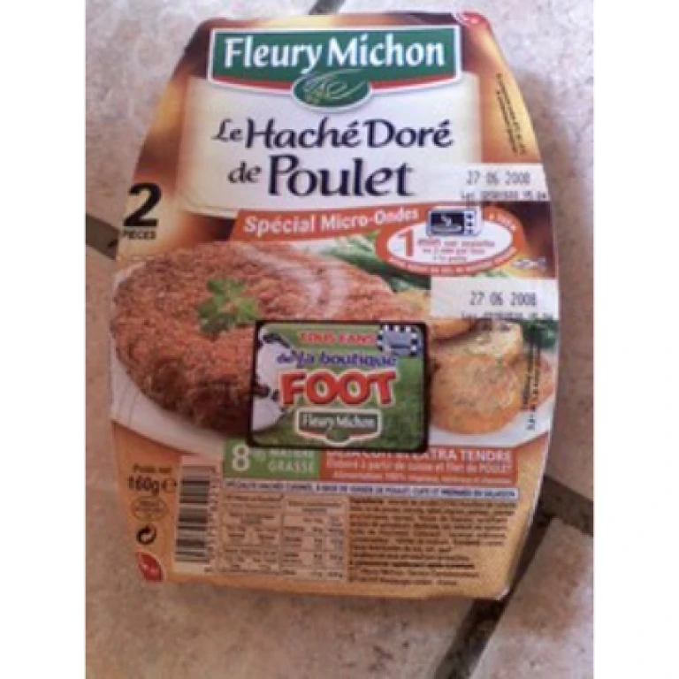 Steack haché doré de poulet fleury michon (100g)