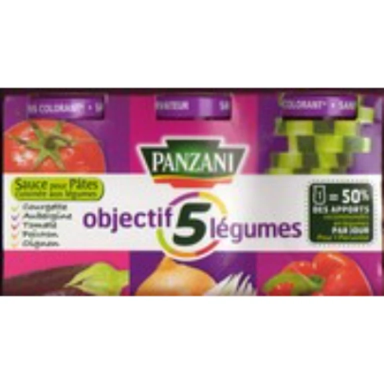 Sauce panzani objectif 5 légumes le violet (3x95grs)