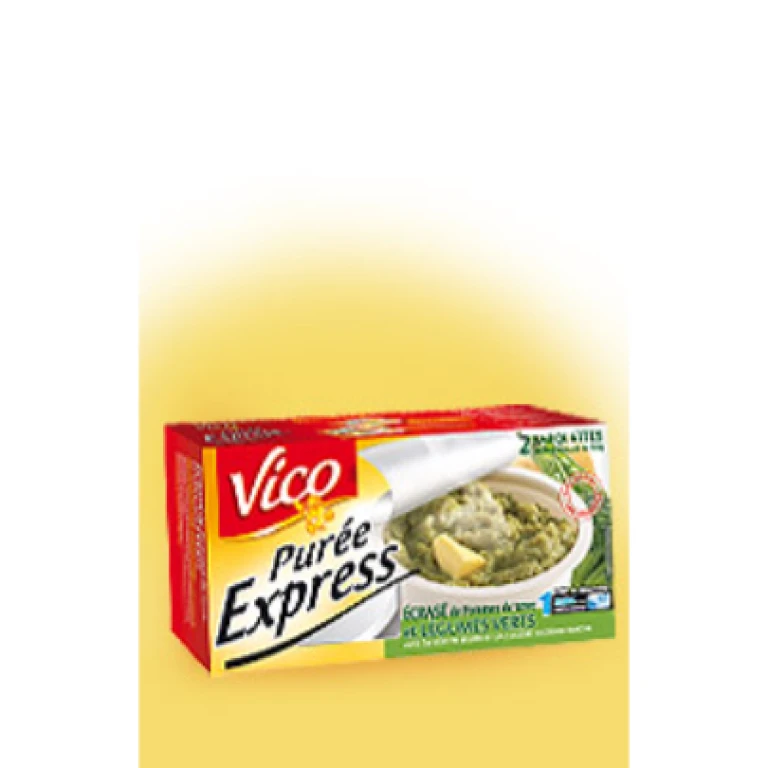 Purée express vico écrasé de pommes de terre et légumes verts (200g)