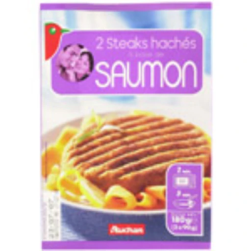 Steack de saumon auchan (90g)