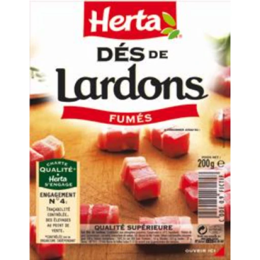 Dés de lardons fumés (herta)