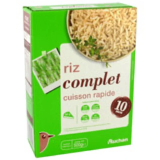 Riz complet cuisson rapide (auchan)