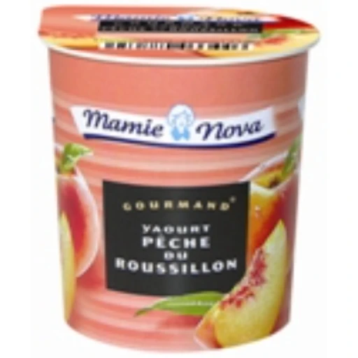 Yaourt gourmand mamie nova pêche du roussillon (pour 1 pot de 150g)