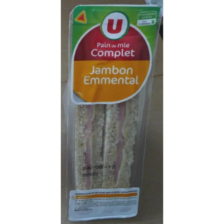 Sandwich pain de mie jambon emmental (u)