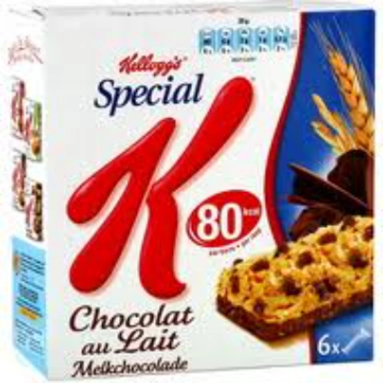 Barre de cereale special k au choclat au lait