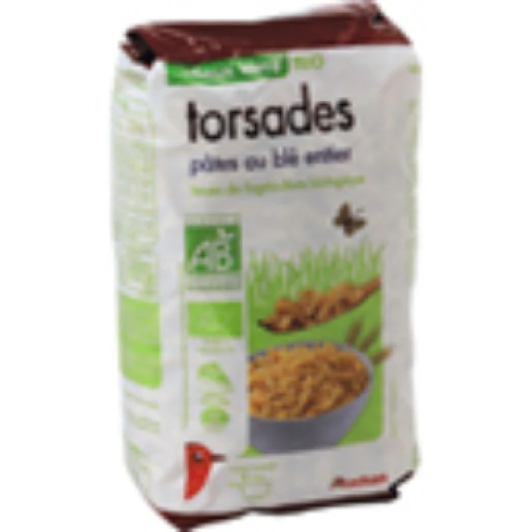 Torsades (pâtes blé entier) bio