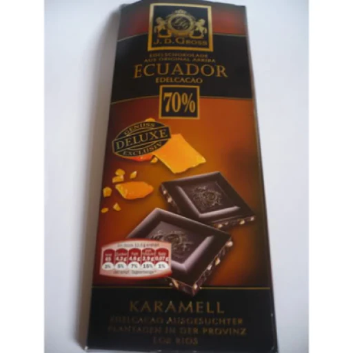 Chocolat noir ecuador 70% caramel (jdgross pour lidl)