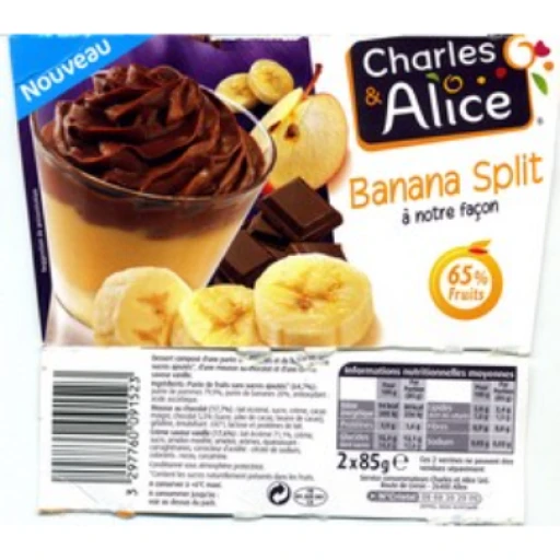 Banana split charles alice 65 % fruits