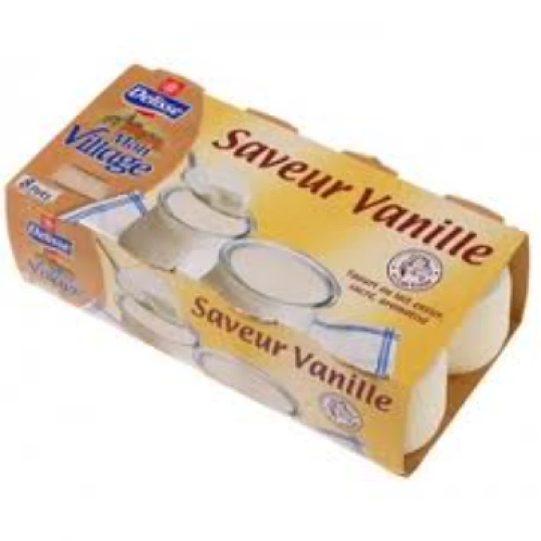 Yahourt au lait entier saveur vanille (délisse, marque repère)