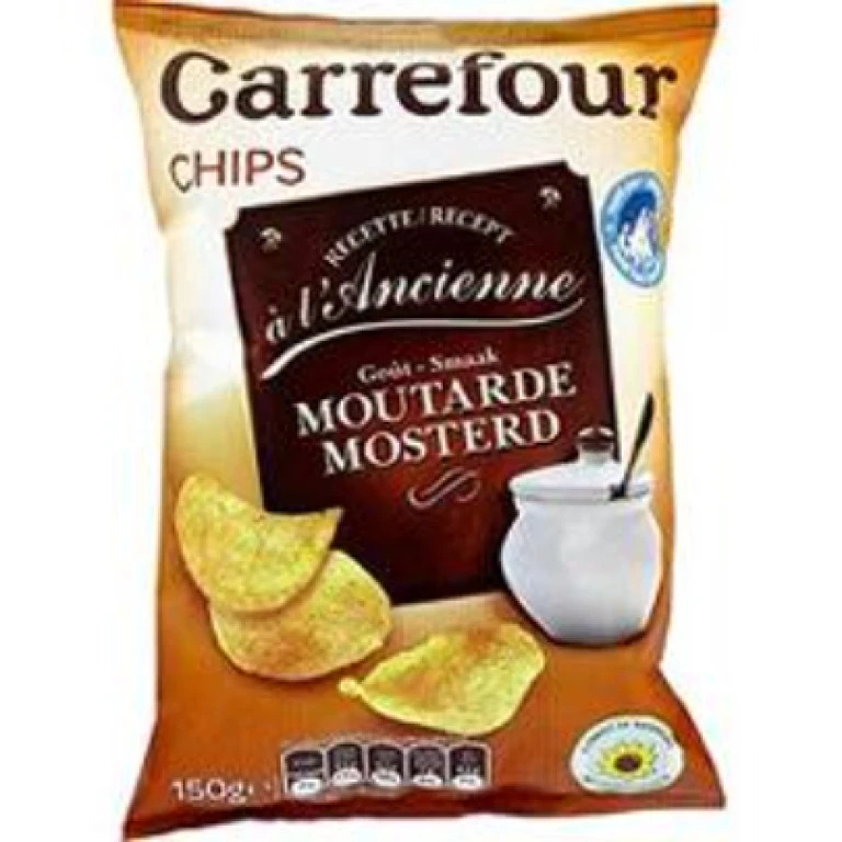 Chips Carrefour à l'ancienne goût moutarde