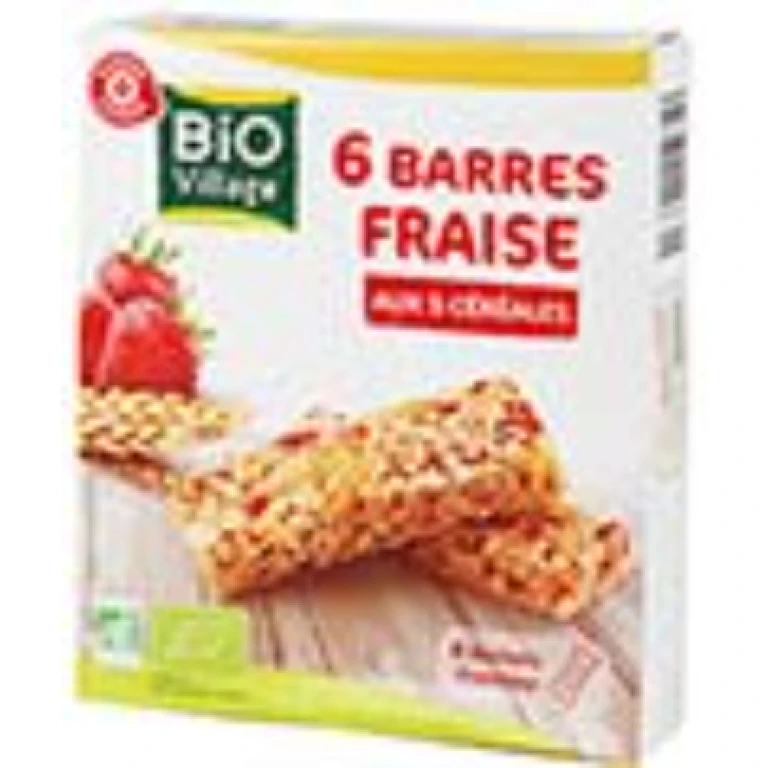 Barre aux 5 Céréales - Fraise (Bio Village - E.Leclerc)