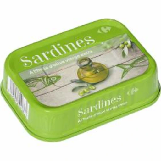 Sardines à l'huile d'olive vierge extra (135gr) Carrefour