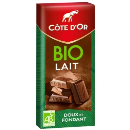 Tablette de chocolat au lait Bio Côte d'Or