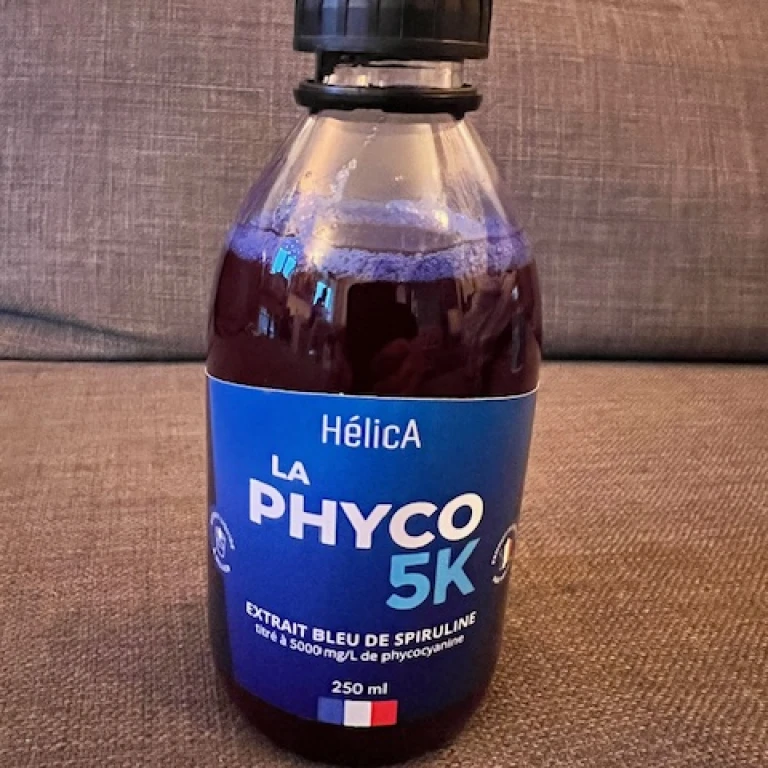 Découvrez la phyco 5k - extrait de spiruline - 5000 mg l de phycocyanine d'Hélica