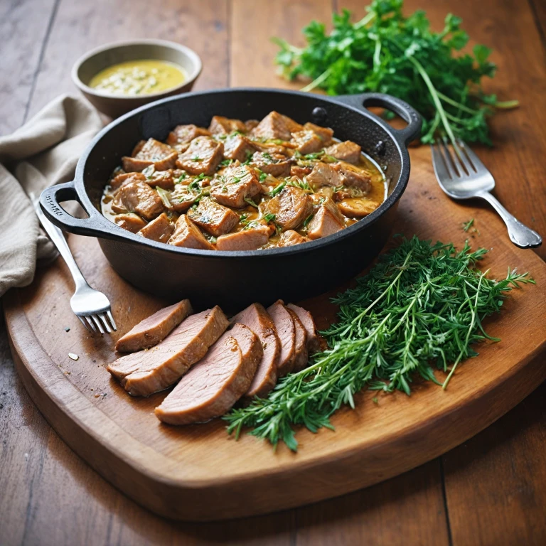 Une recette irrésistible de sauté de porc à la moutarde