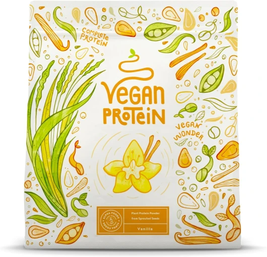 Vegan Proteine en Poudre [600g] - Vanille - 22g Protein en Soja, Riz, Pois, Graines de Tournesol - Pre/Post Workout Proteines Musculation - Protéine Powder - Shake de Protéines Végétales - Alpha Foods Vanille 600g