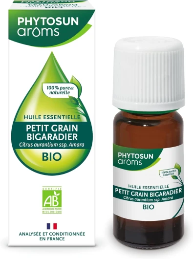 Huile Essentielle de Petit Grain Bigaradier Bio - 100% Pure et Naturelle - 10ml Petit Grain Bigaradier 10 ml (Lot de 1)