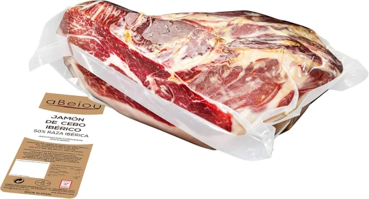 1KG Jambon ibérique désossé - Affiné +30 mois à Guijuelo Espagne - Certificat de garantie Hycer - Pata negra - Jamon iberico cebo désossé - 1KG Appât