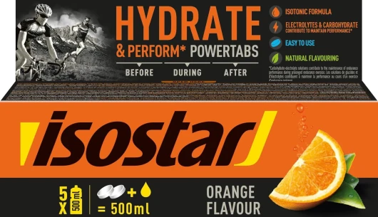 Hydrate & Perform Powertabs saveur Orange - Tablettes Effervescentes pour Boisson Isotonique - 10 Tablettes - 190908 Orange 10 unité (lot de 1)