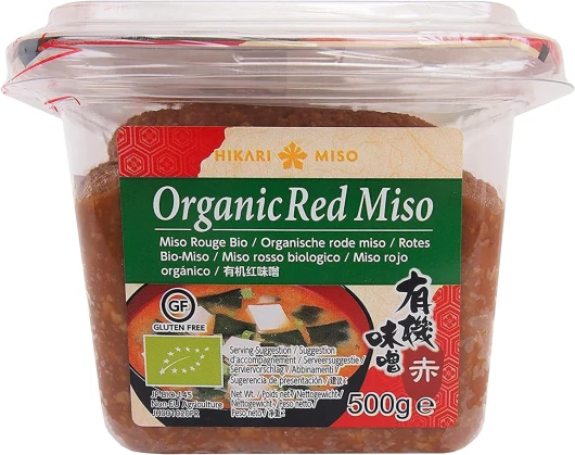 Hikari Miso Organic Red Miso, Pâte de soja bio rouge du Japon, 500g 500 g (Lot de 1)