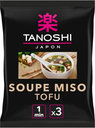 Soupe Miso Tofu - Soupe Instantanée - 3 Personnes - Sans Glutamate Ajouté - 60, 9 g Tofu - 60 Gr