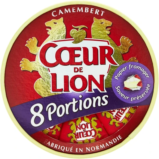 Coeur de Lion Fromage Emballé Camembert, Les 8 Portions de 30g