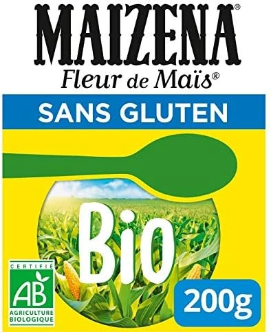 Maizena Farine pour Lier Sans Gluten Bio 200g - Farine Bio Idéale pour vos Recettes sans Gluten - Farine Alimentation Bio de Qualité - MAIZENA - Le Lot De 4