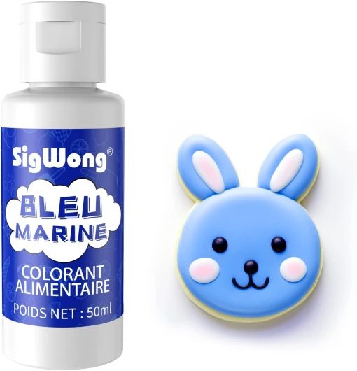 Colorant Alimentaire Liquide, 50ml Concentré Colorant Peinture Alimentaire Pour Gâteau, Cuisson, Décoration, Glaçage - Colorants Alimentaires Pour Slime-Bleu Marine