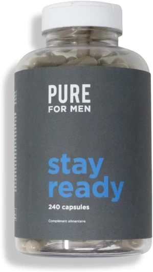 Pure for Men Original Cleanliness Stay Ready Fiber Supplement, 240 Vegan Capsules - Helps Promote Digestive Regularity - Psyllium Husk, Aloe Vera, Chia Seeds, Flaxseeds - Proprietary Formula Aloe Vera 240 unité (Lot de 1)